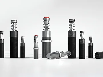 Lösungen um bewegte Massen über den gesamten Hub gleichmäßig abzubremsen.  Mit dem Ziel der kleinsten Bremskraft und kürzesten Bremszeit.