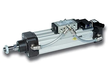 Unsere magnetischen Profilzylinder sind mit einem werksseitig montierten Ventil versehen. Wir konfigurieren die für die jeweilige Aufgabe und Arbeitsumgebung optimale Kombination aus Ventil und Zylinder. 