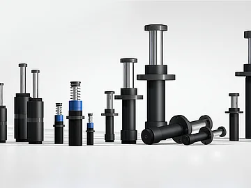 Die wartungsfreien und einbaufertigen Maschinenelemente zeichnen sich in jeder Beziehung durch hohe Qualität und maximale Energieaufnahme bis zu 480.000 Nm/Hub aus.