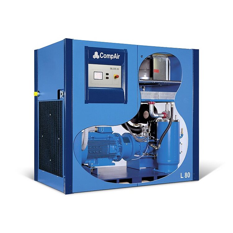 Schraubenkompressor L80 geöffnet