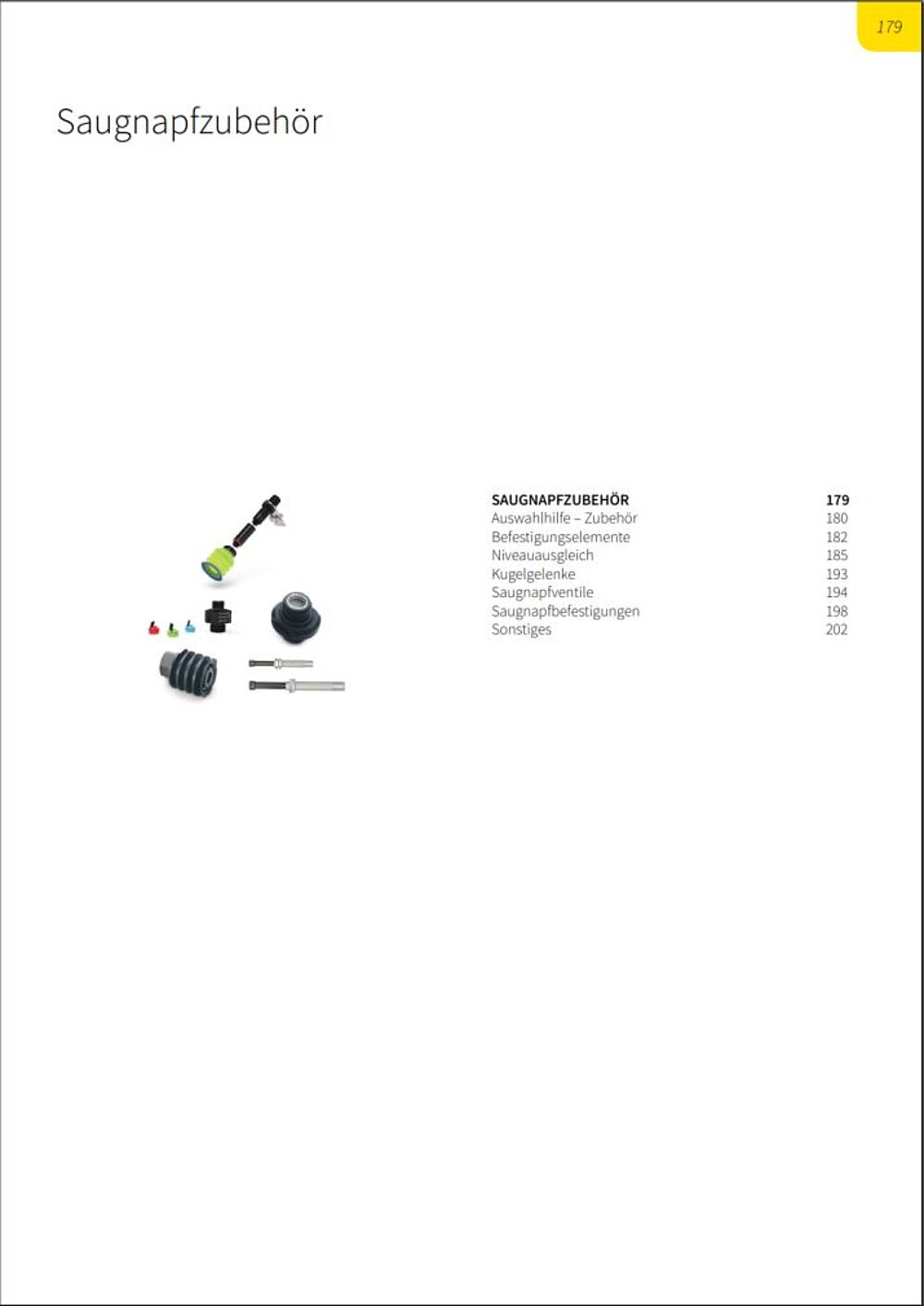 PIAB Saugnäpfe Zubehör / Katalog Seite 179-202